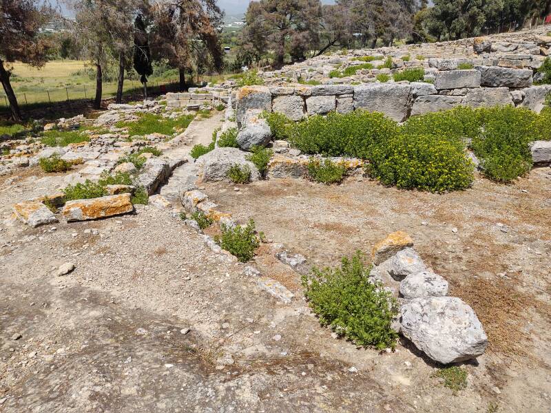 Drain line at the Minoan settlement of Agia Triada in south-central Crete.