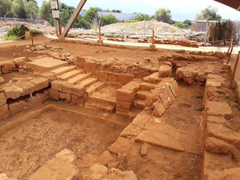 Storage or ritual space at Malia palace complex.