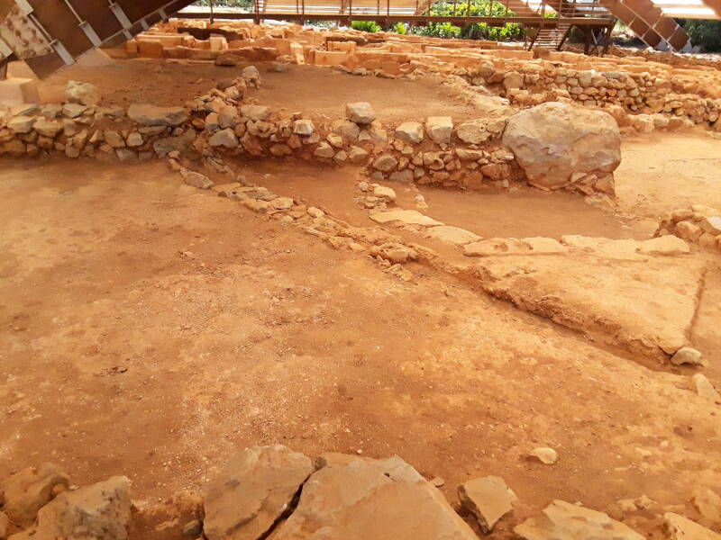 Drainage lines in the residential district of Quartier Mu at Minoan palace at Malia.