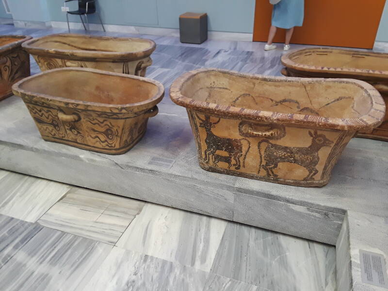 Minoan bathtub at the Heraklion Archaeological Museum.
