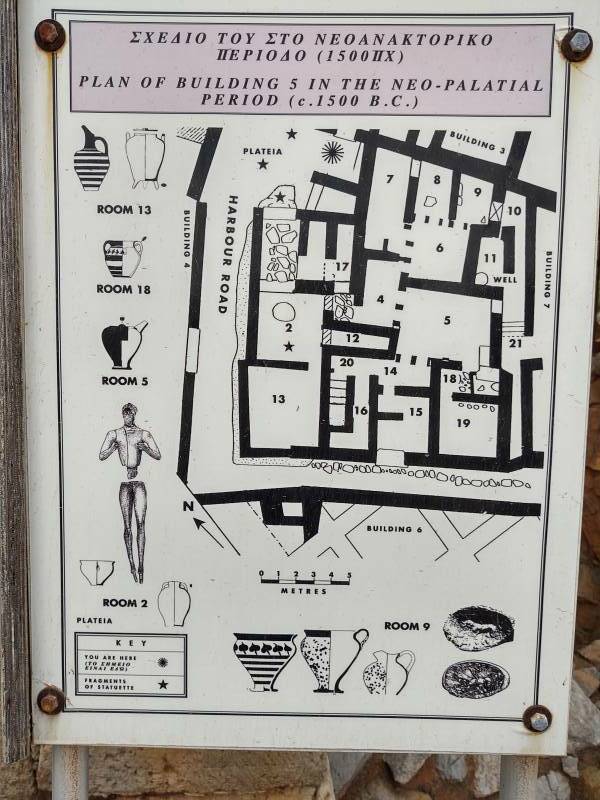 Map of the covered mudbrick structures in the Minoan port city of Roussolakkos in far eastern Crete.