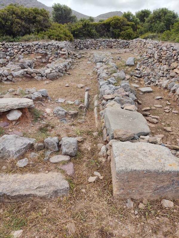 Drain line at House N in the Minoan port city of Roussolakkos.