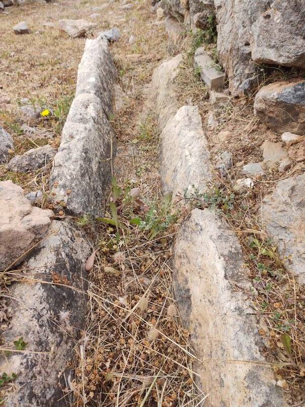 Drain line at House N in the Minoan port city of Roussolakkos.