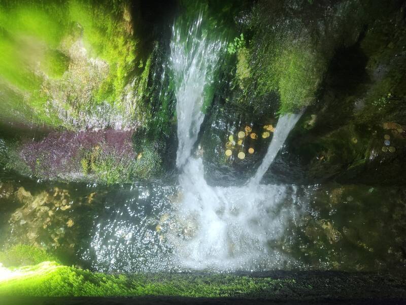 Running spring within that former dwelling, providing fresh water for Mithraic rituals.