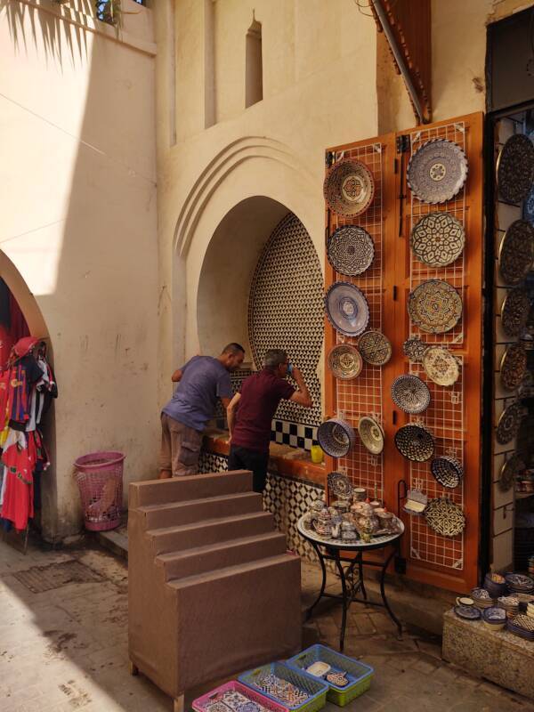 Another large fountain in the medina of Fez el Bali.