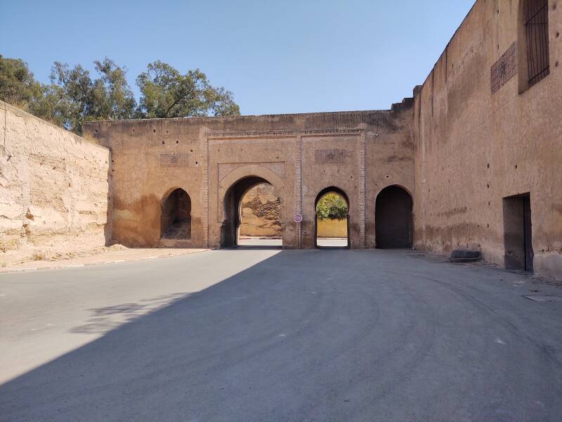 Large gate in the kasbah in Meknès, next to Heri es-Souani.