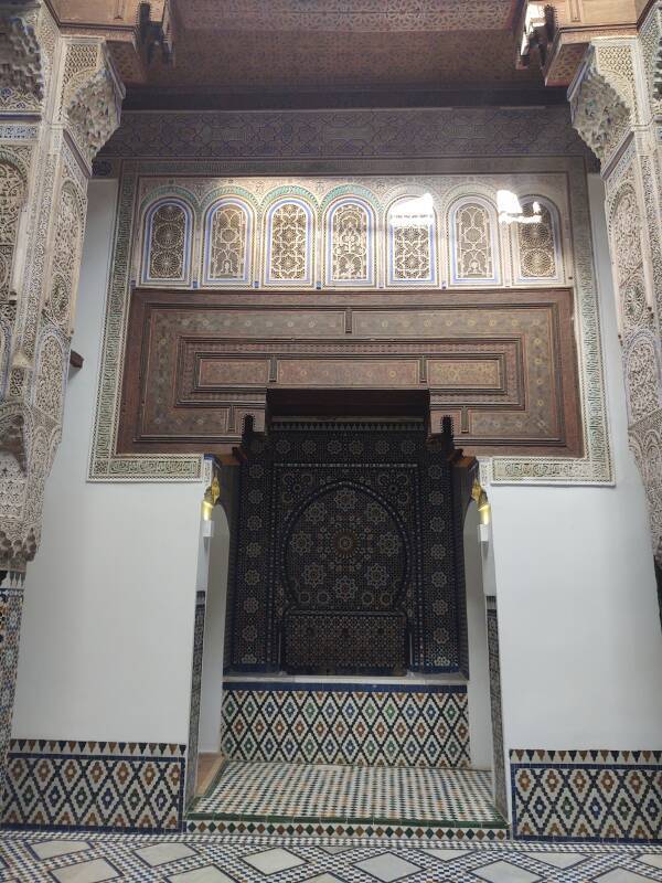 Fountain in Dar Jama'i, now a music museum, in Meknès.