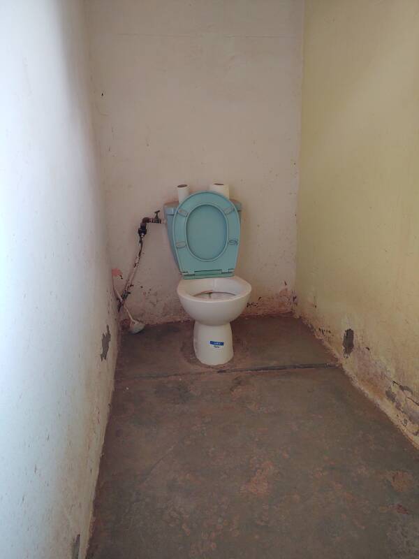 Shared toilet in my guesthouse in M'Hamid.