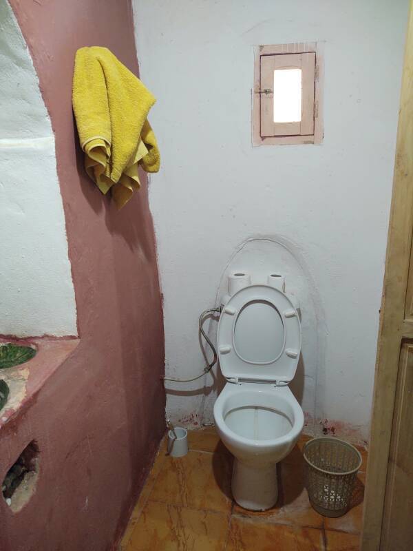 Toilet in my room in M'Hamid.