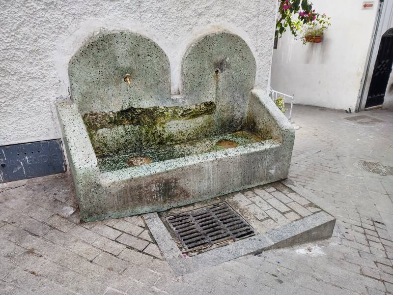 Fountain within the medina in Tangier.