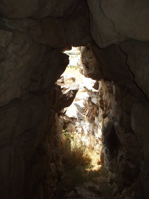 Passageway to the underground cisterns of Tiryns.