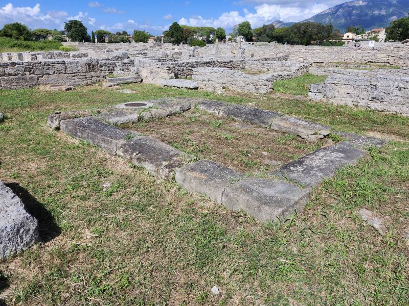Impluvium within the ruins of a large house.