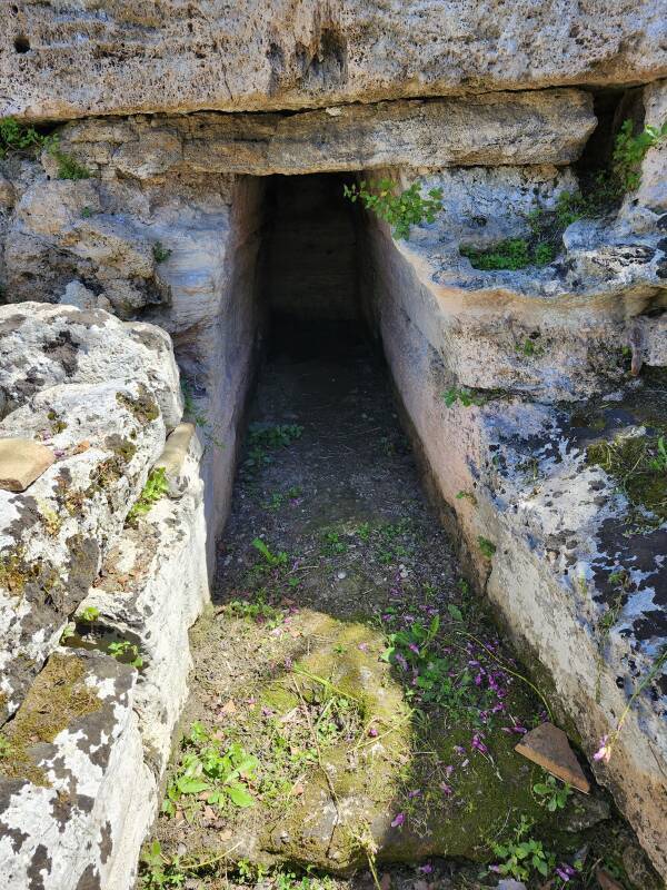 Drainage line running beneath the city wall.