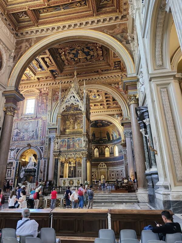 Interior of Lateran Basilica and the attached Lateran Palace.