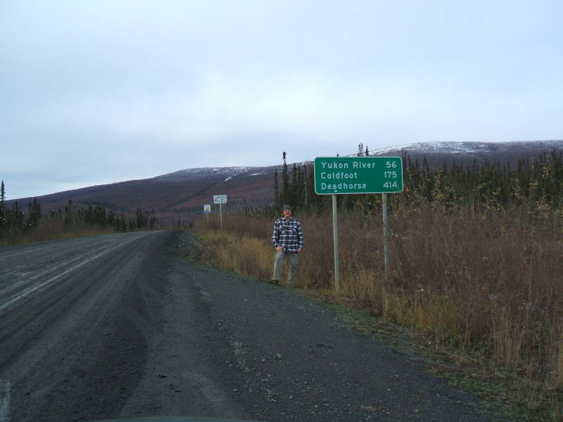 On the first half-mile of the Dalton Highway in Alaska.