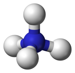 3-D model of an ammonium molecule from https://en.wikipedia.org/wiki/Ammonium