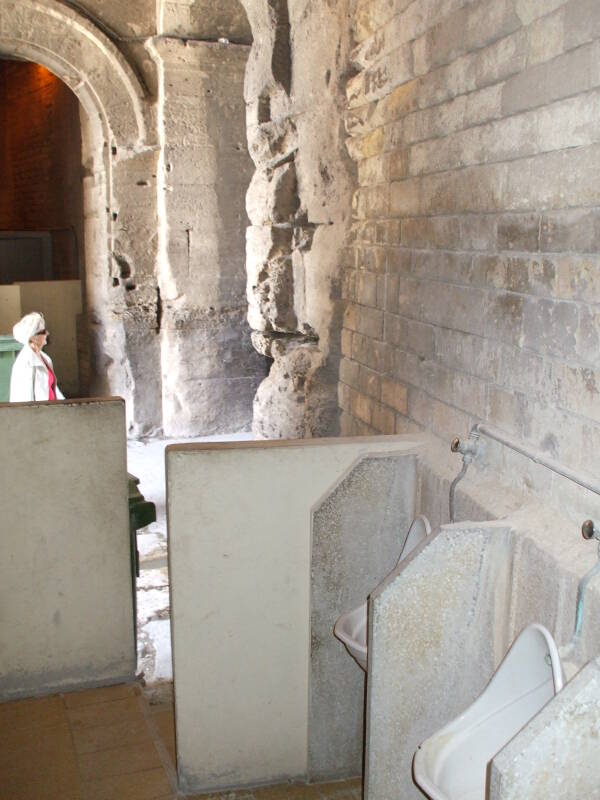 A pissoir in the amphitheater in Arles.