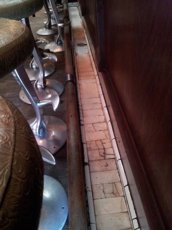 The bar is lined with a urinal at the Comstock Saloon in San Francisco.