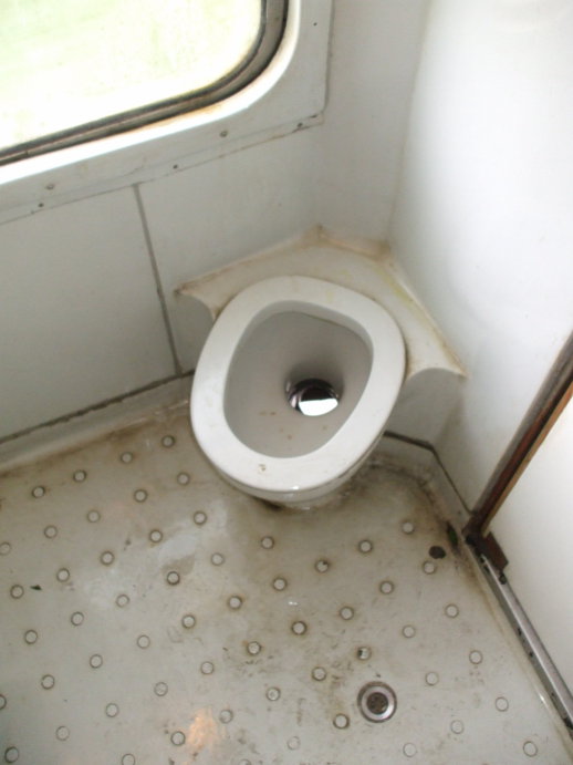 A Bulgarian train toilet.