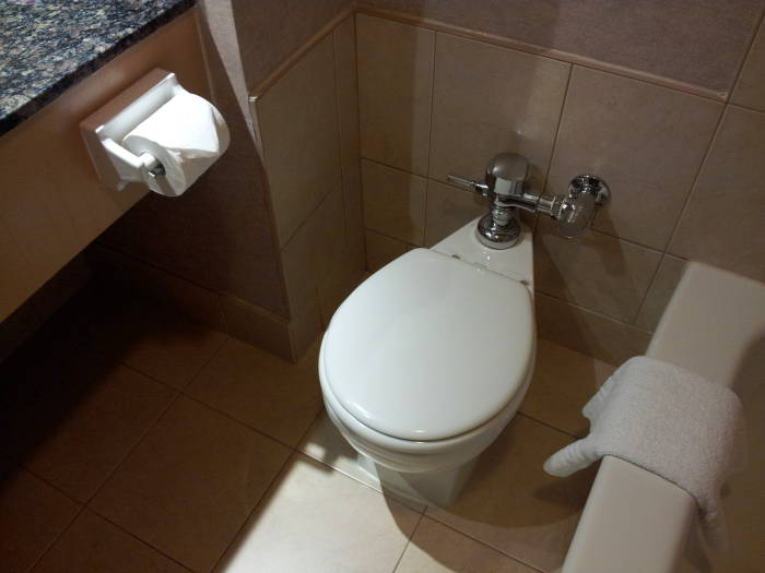 Toilet in the Lord Elgin hotel in Ottawa.