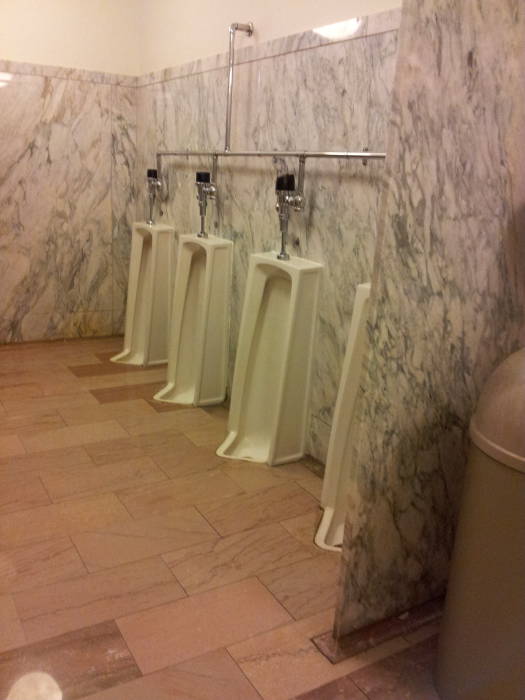 Urinals in the Parliament building in Ottawa.