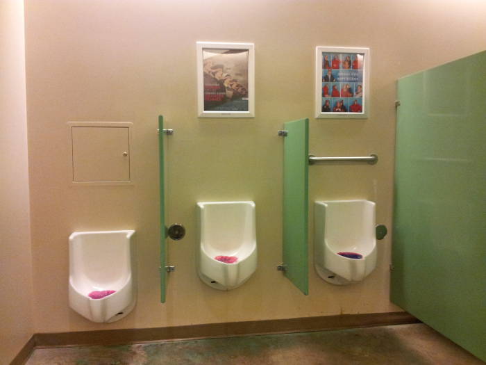 Urinals in the War Museum in Ottawa.