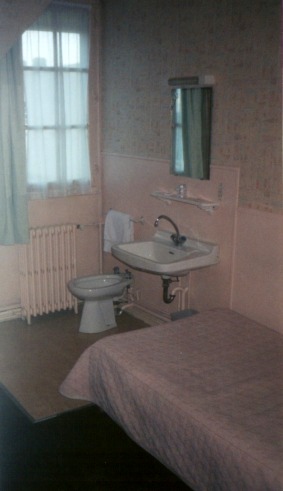 Bidet in a hotel room in Chartres, France.