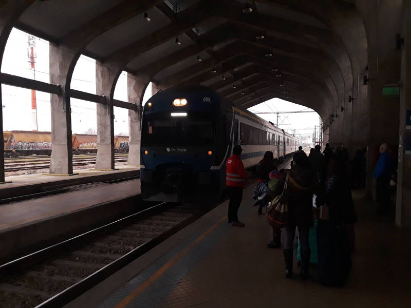 Train from Talca to Santiago.