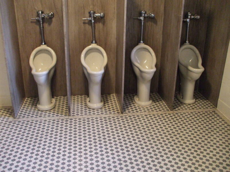 Trumpet shaped urinals from the 1930s at the Corcoran Gallery of Art, Washington D.C.