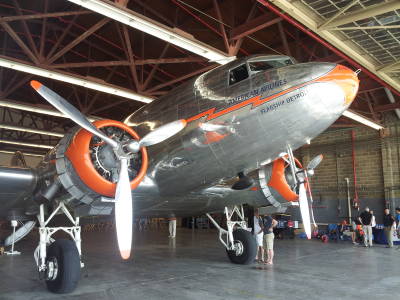 Flagship Detroit DC-3 at the Purdue University airport.