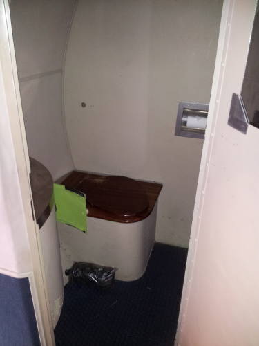 DC-3 lavatory compartment.