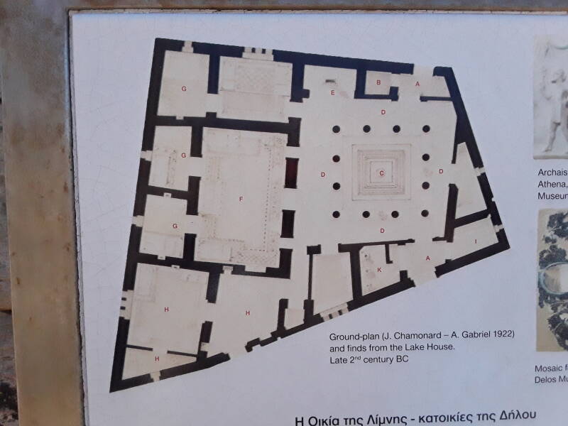 Floor plan of the Lake House on Delos.