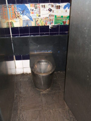 Toilet in the Tron pub, Edinburgh, Scotland.