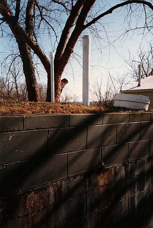 Interior of early 1960s fallout shelter in 1995.