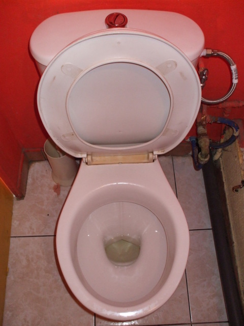 Toilet in a brasserie in southern France.