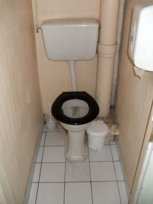 Toilette au couloir in the Hotel du Palais, Rouen, France.