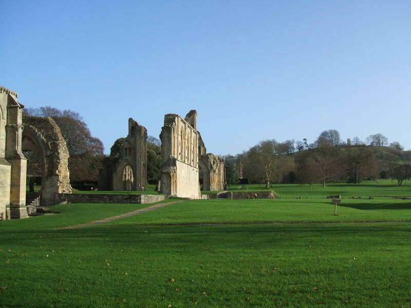 Ruins of the Great Church at Glastonbury.