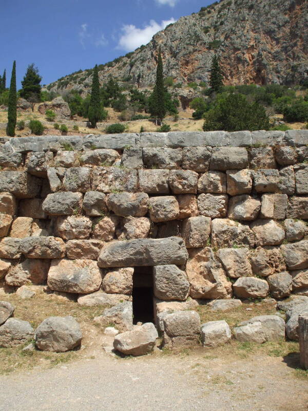 Chamber underneath the Temple of Apollo at Delphi, where the ethylene seeped up into the chamber of the Pythia or Oracle.