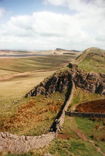 Hadrian's Wall in Northumberland near Twice Brewed.