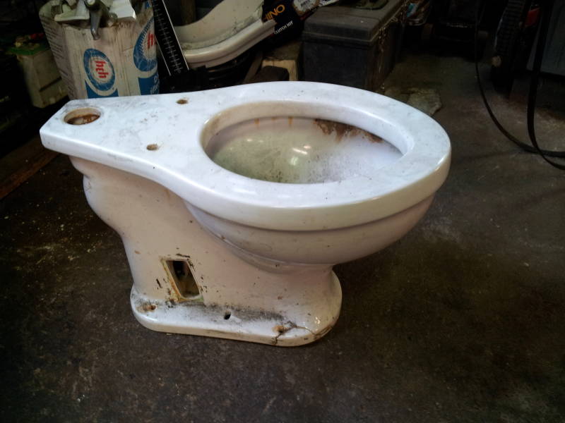 Adolf Hitler's toilet, in an auto repair shop in New Jersey.