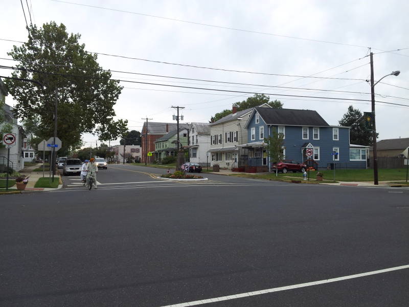 The quiet center of Florence, New Jersey.