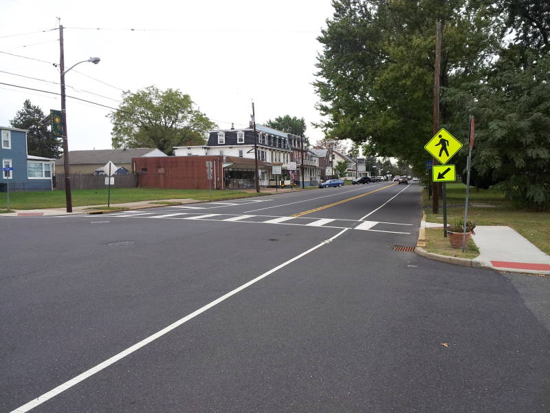 The quiet center of Florence, New Jersey.