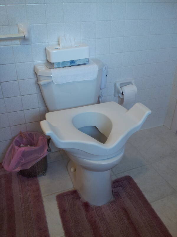 'Booster seat' added to a home toilet.