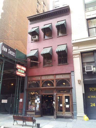 Exterior of Old Town Bar on 18th Street in the Flatiron District.