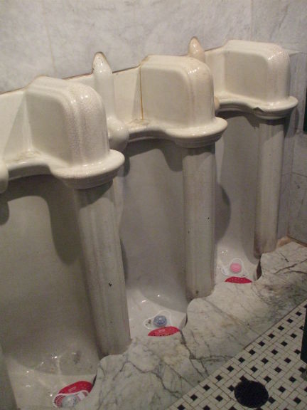 Hunter S. Thompson's urinal at McSorley's Ale House, in the East Village in New York.