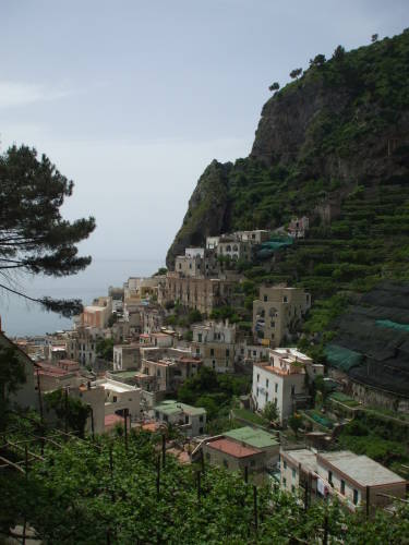 Italian town of Atrani on the Amalfitani coast west of Salerno