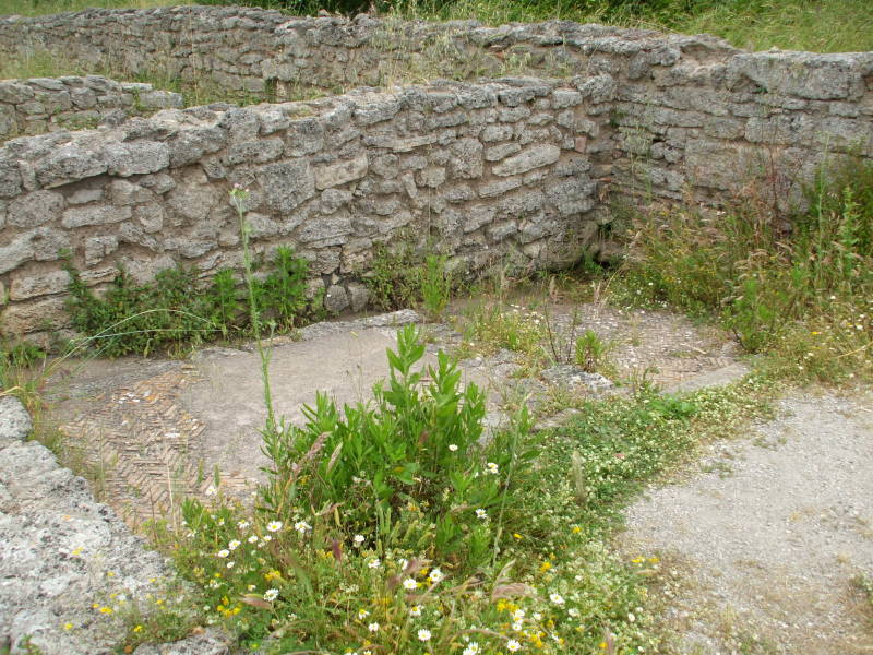 Private latrine in Paestum, south of Salerno, Italy.