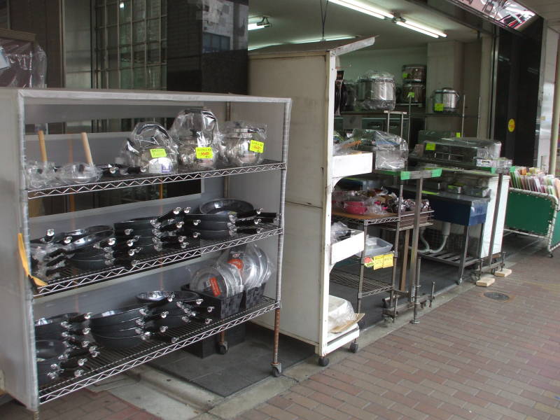 Kitchen supply store in Kappabashi-dori or Kitchen Town district of Tokyo.