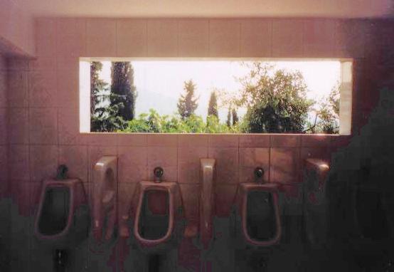 Urinals at Maryemana, on a mountain peak near Ephesus.