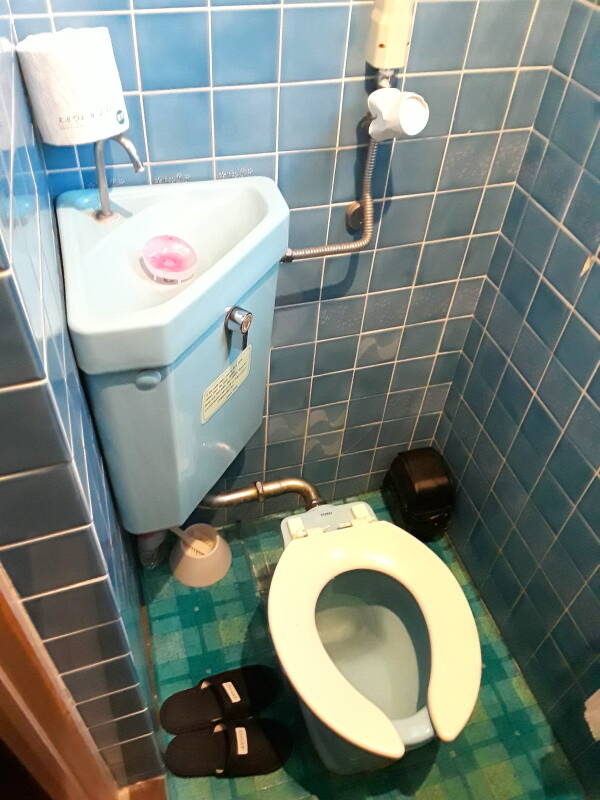 Toilet at the Hostel Akari in Nagasaki.